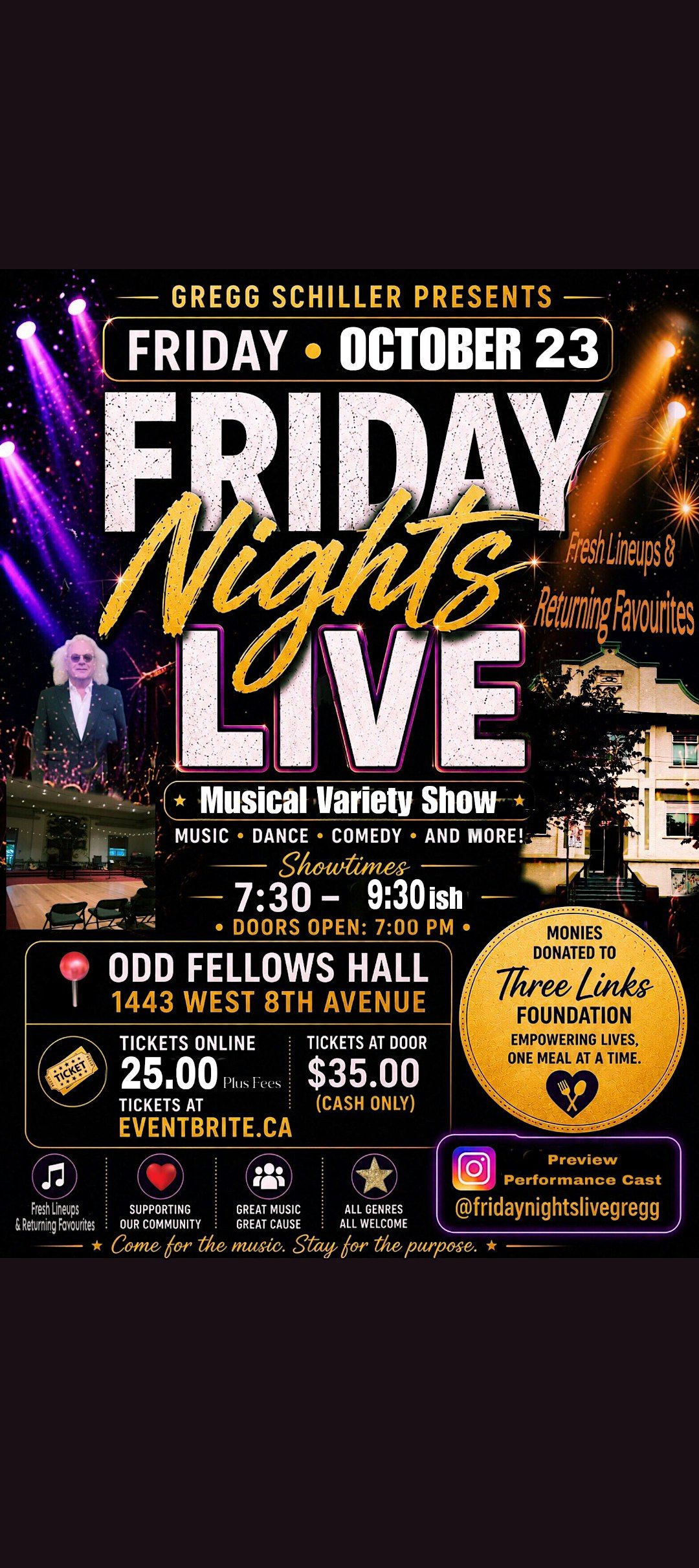 FRIDAY NIGHTS LIVE, 1443 W 8th Ave, Vancouver, 23 October 2026 | AllEvents