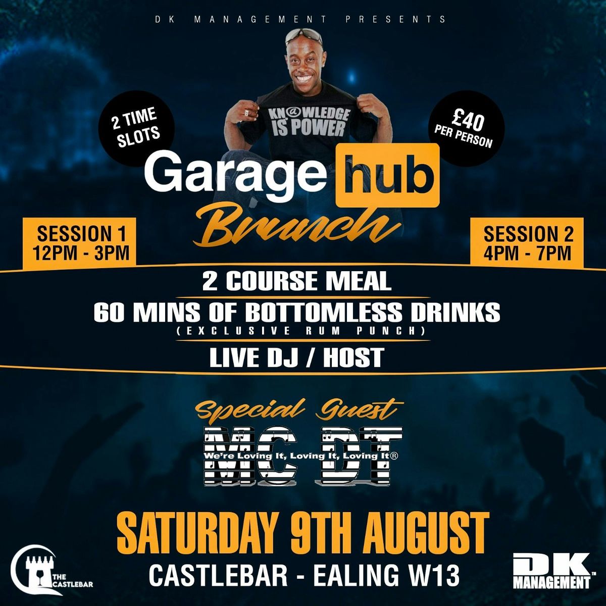 GARAGE HUB BRUNCH PARTY WITH MC DT!! (We’re Loving it loving it Loving it™️), 9 August | Event in Isleworth