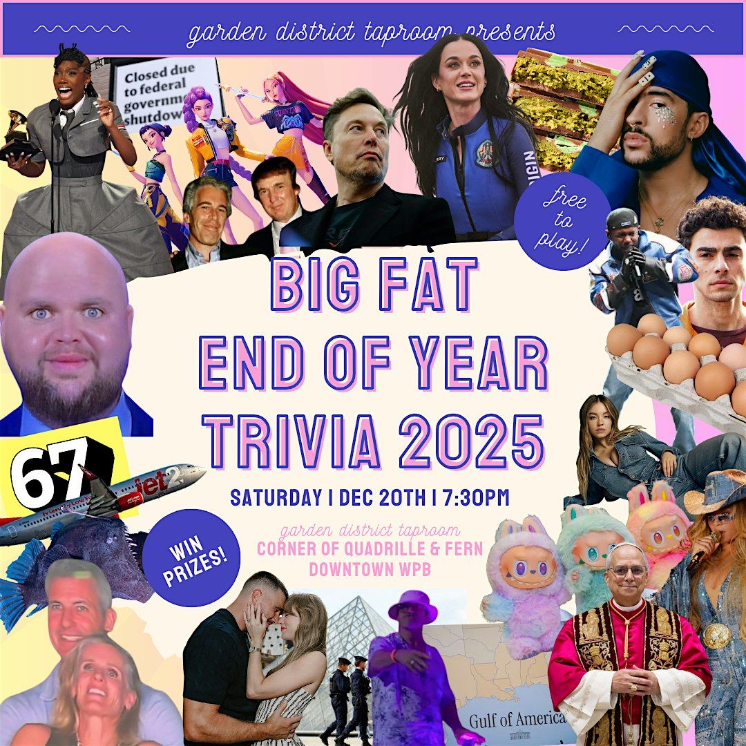 BIG FAT END OF YEAR TRIVIA 2025, 20 December | Event in West Palm Beach | AllEvents
