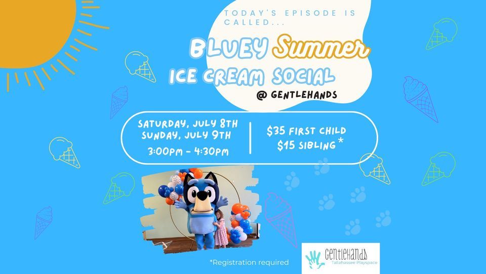 Bluey Summer Ice Cream Social, Gentle Hands Tallahassee Playspace, 8