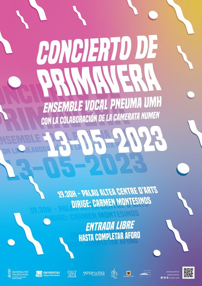 Concert Ensemble Vocal UMH, Teatro Palau Altea Centro de Artes, 13 May
