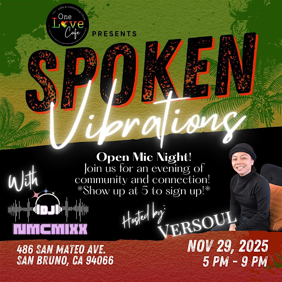 Spoken Vibrations Open Mic Night | Event in San Bruno | AllEvents