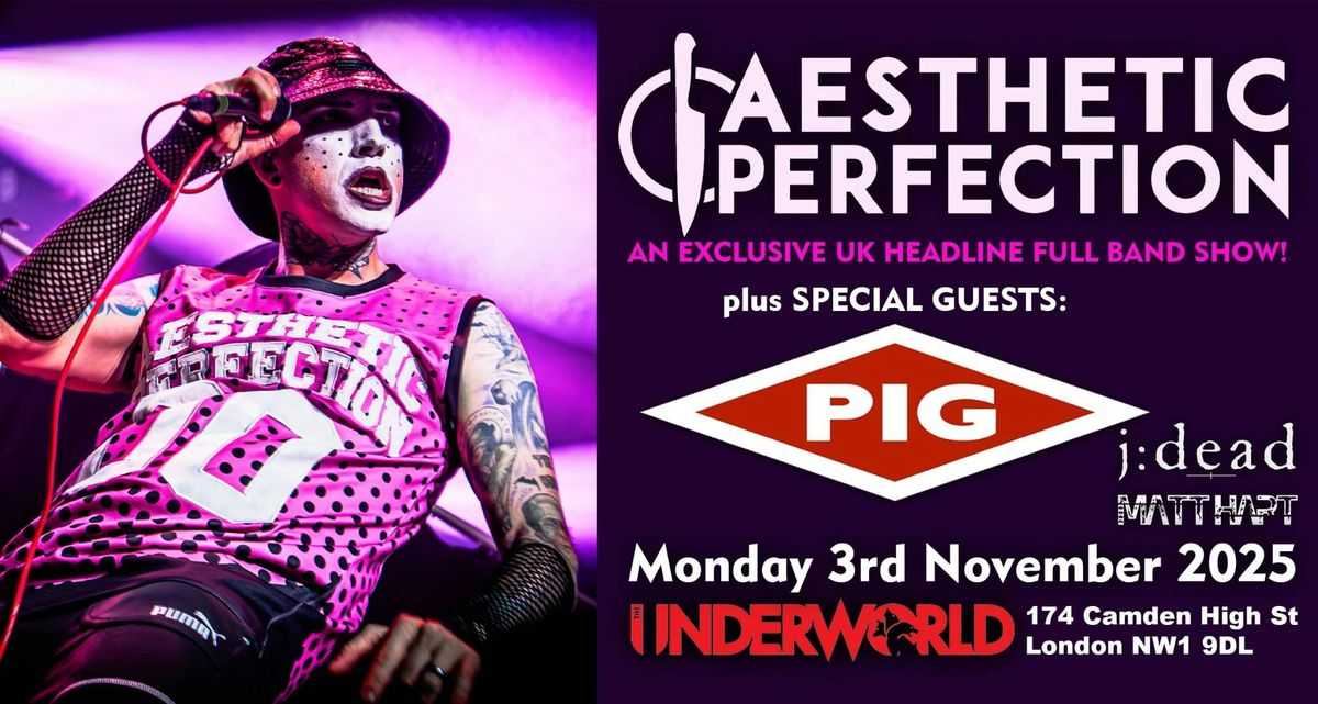 AESTHETIC PERFECTION + Special Guests:  PIG + J:DEAD &amp; MATT HART, 3 November | Event in London | AllEvents