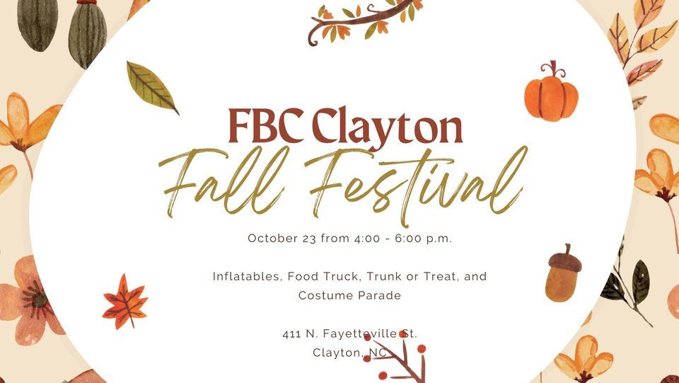 FBC Clayton Fall Festival, First Baptist Church of Clayton, NC, October