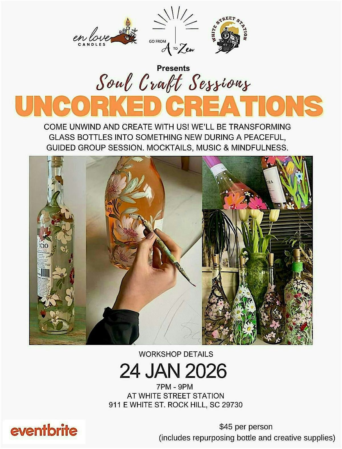 Uncorked Creations Wine Bottle Crafting, 24 January | Event in Rock Hill | AllEvents