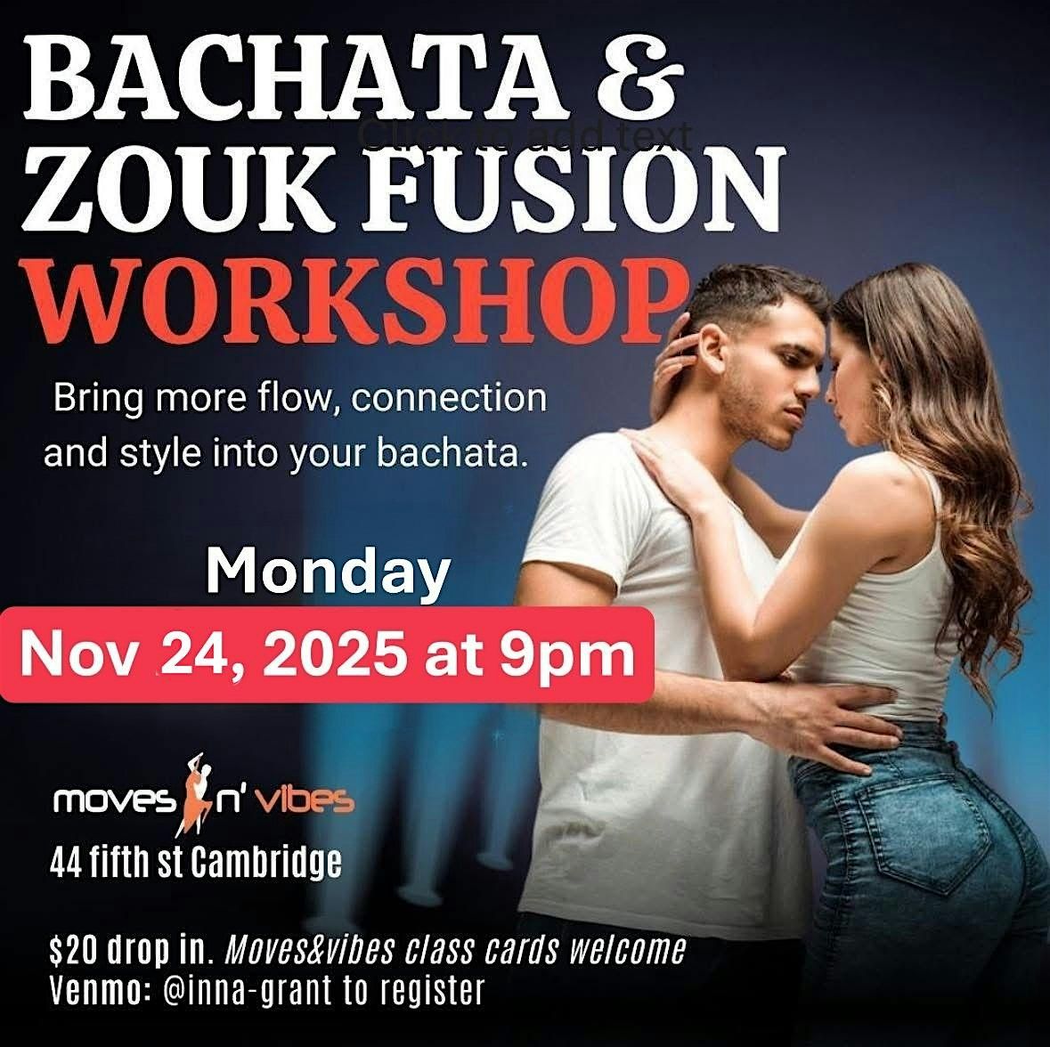 Bachata and Zouk Fusion Workshop | Event in Cambridge | AllEvents
