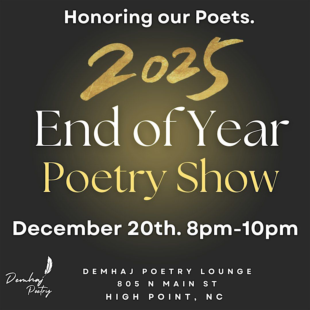 End of Year Poetry Show, 20 December | Event in High Point | AllEvents