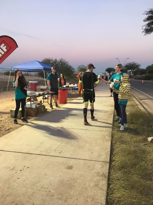 Volunteering at Ironman Arizona, Tempe Town Lake, November 24 2019
