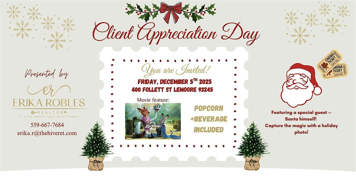 Client  Appreciaton Day, 5 December | Event in Lemoore | AllEvents