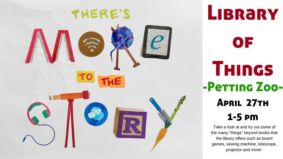 Library of Things Petting Zoo National Library Week, Clarinda Lied