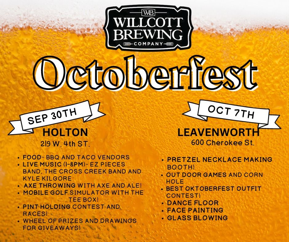 HOLTON 3rd Annual OKTOBERFEST!!! *LIVE MUSIC*AXE THROWING*GOLF*BEER