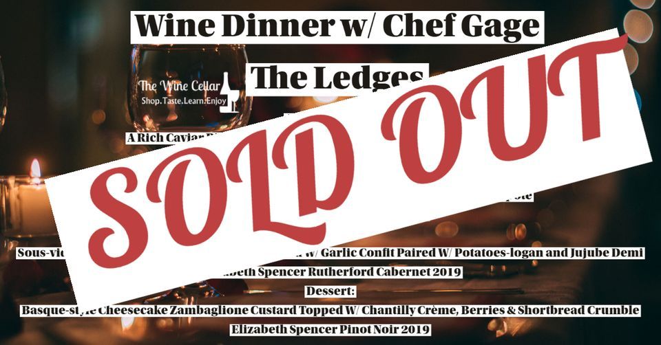 Wine Dinner with Chef Gage from The Ledges and Elizabeth Spencer Wines