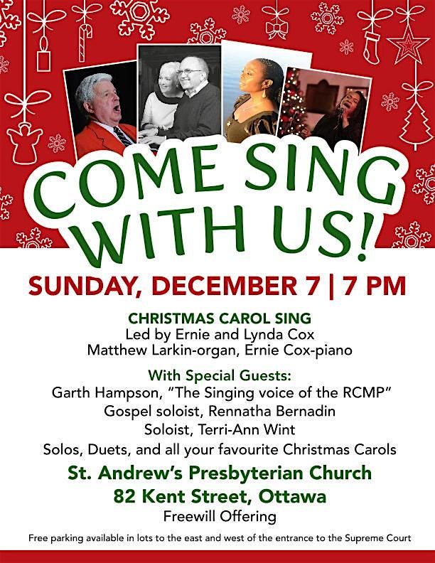 Christmas Carol Sing with Ernie Cox, 7 December | Event in Ottawa | AllEvents