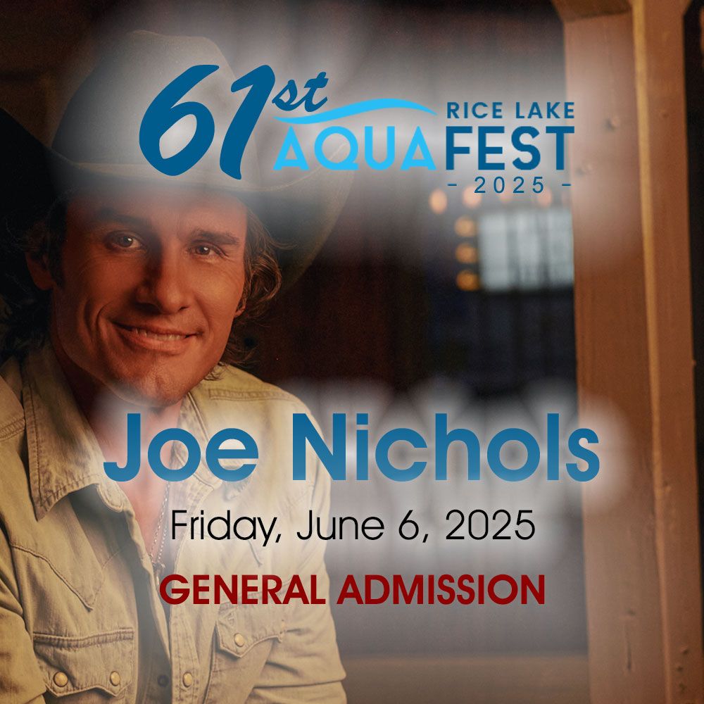 Aqua Fest: Joe Nichols - Saturday, 5 June | Event in Rice Lake | AllEvents