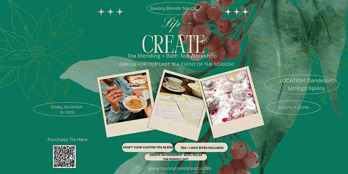 Sip + Create Tea Workshop, 19 December | Event in Chesterfield | AllEvents