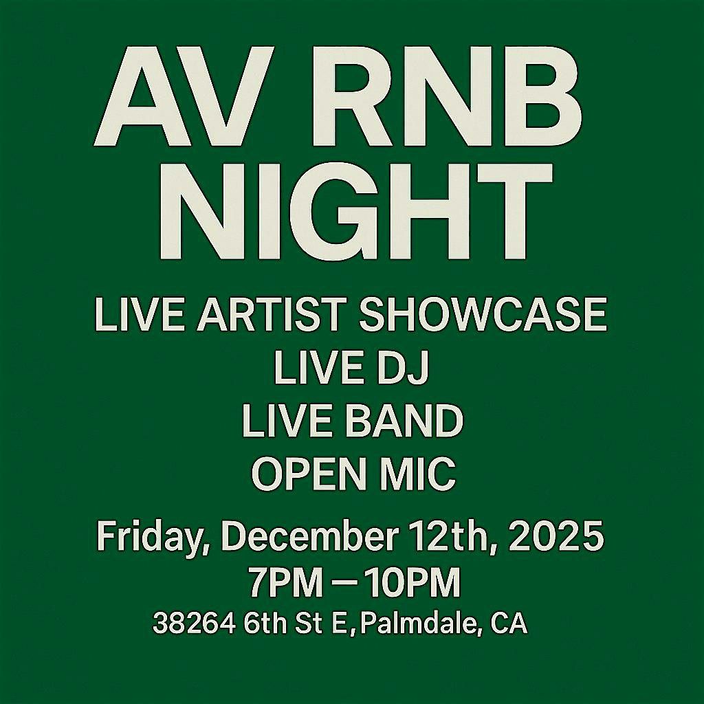 AV RNB NIGHT UNPLUGGED, 12 December | Event in Palmdale | AllEvents