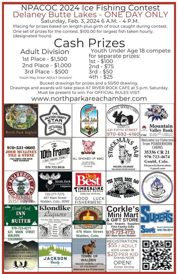 Delaney Buttes Ice Fishing Tournament, Delaney Buttes Lakes, Walden