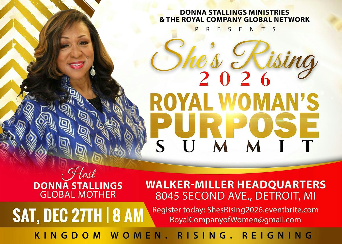 "SHE'S RISING 2026" PROPHETIC WOMAN'S PURPOSE SUMMIT, 27 December | Event in Detroit | AllEvents