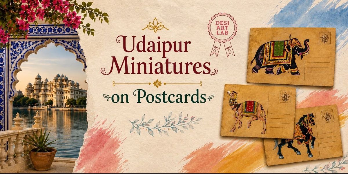 Udaipur Miniatures on Postcard