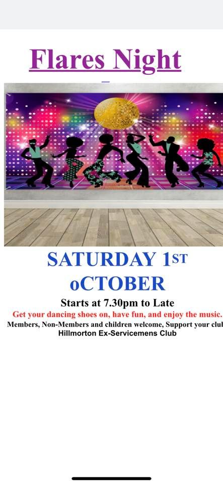 Flares Night Hillmorton Ex Service Men S Club Rugby October 1 22 Allevents In
