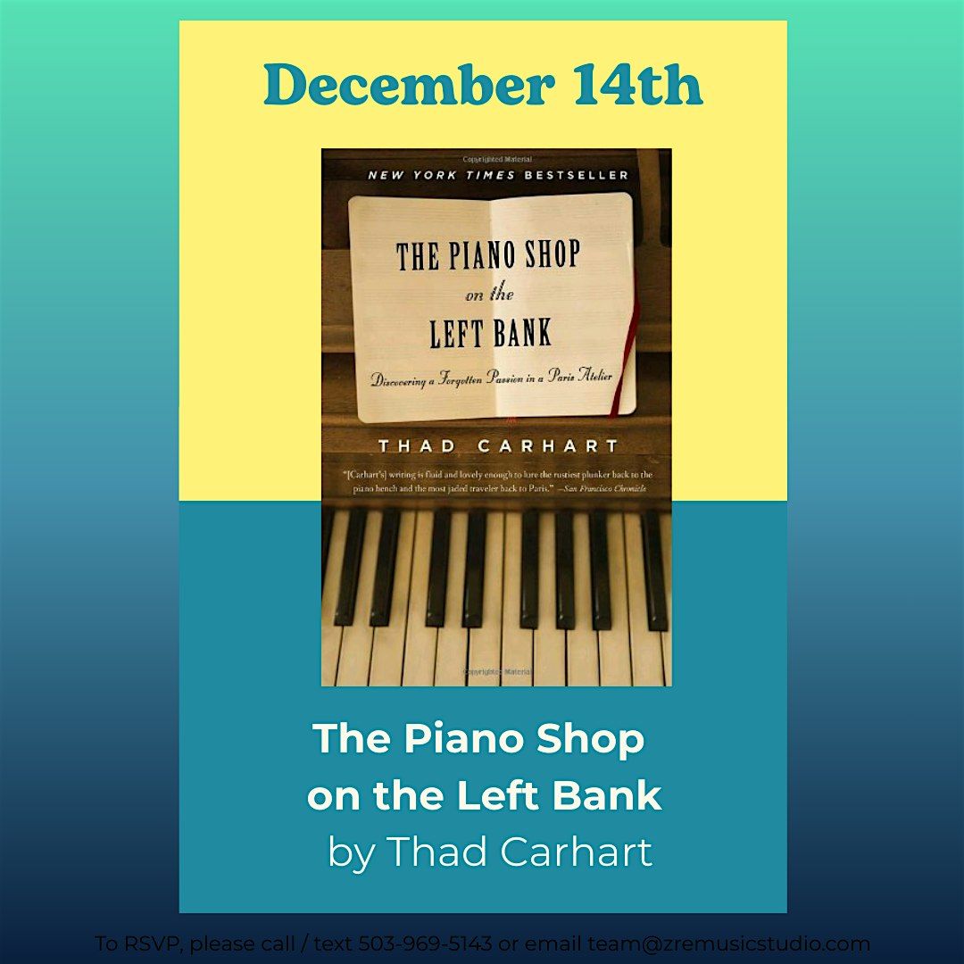 ZRE Music Studio Book Club — December Meeting, 14 December | Event in Portland | AllEvents