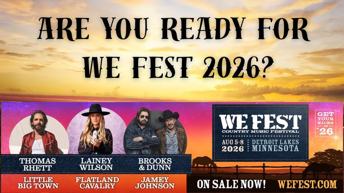 WE Fest Country Music Festival (3 Day Pass), 6 August | Event in Detroit Lakes | AllEvents