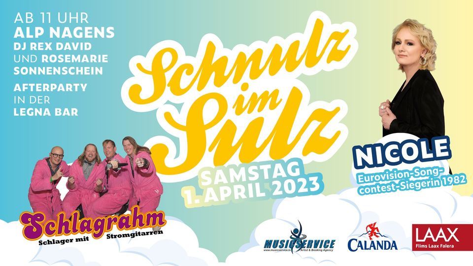 Schnulz im Sulz 2023 - DER Schlagerwahnsinn, 1 April | Event in Niederurnen | AllEvents.in