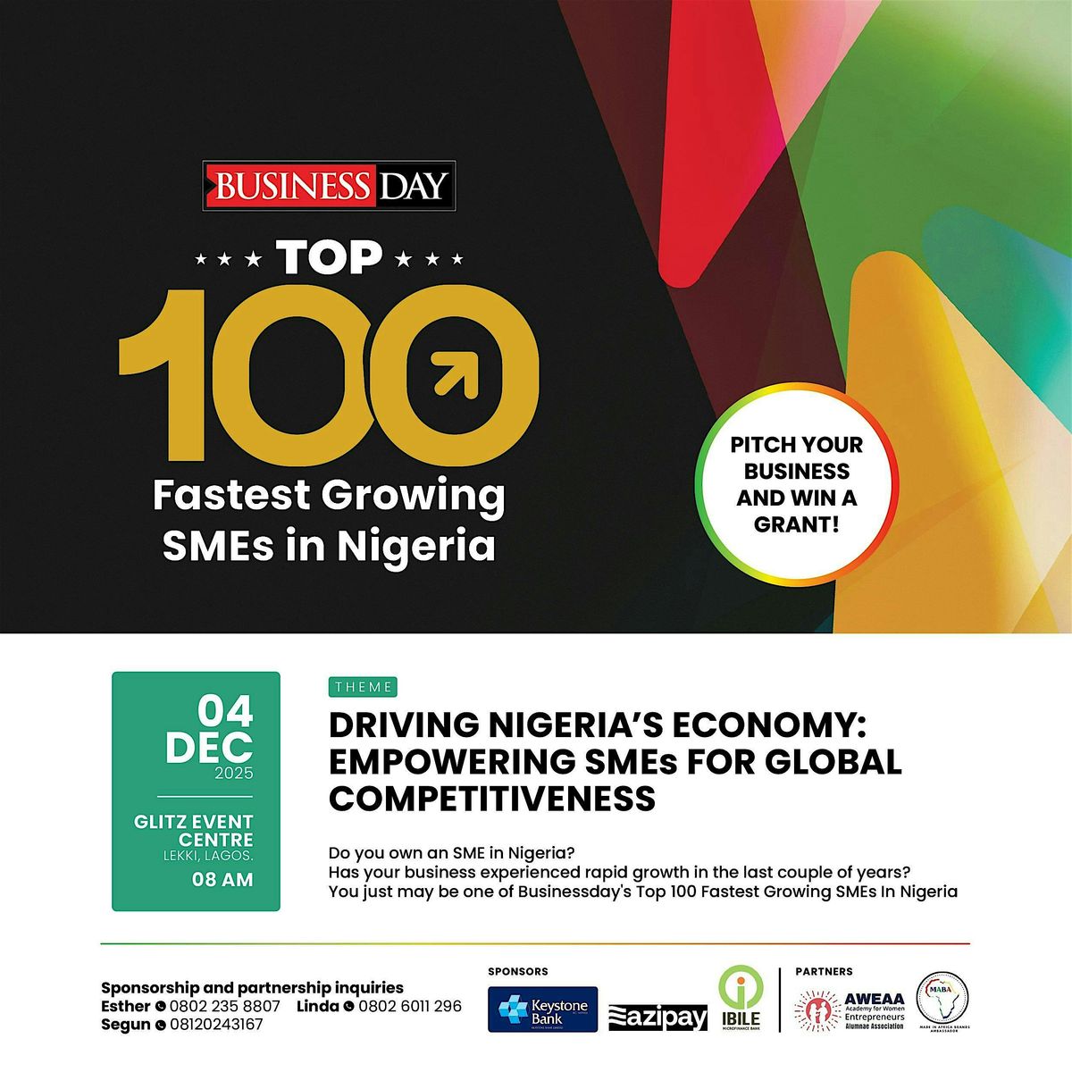 TOP 100 FASTEST GROWING SMEs IN NIGERIA, 4 December | Event in Lekki | AllEvents