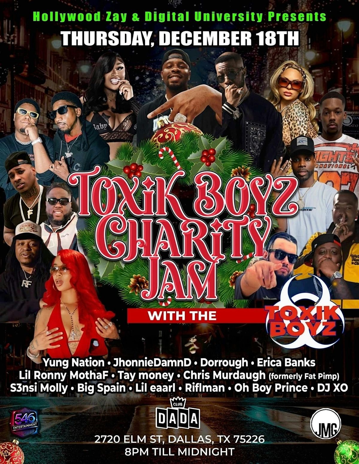 Toxik Xmas Charity Jam hosted by Toxik Boyz, 18 December | Event in Dallas | AllEvents