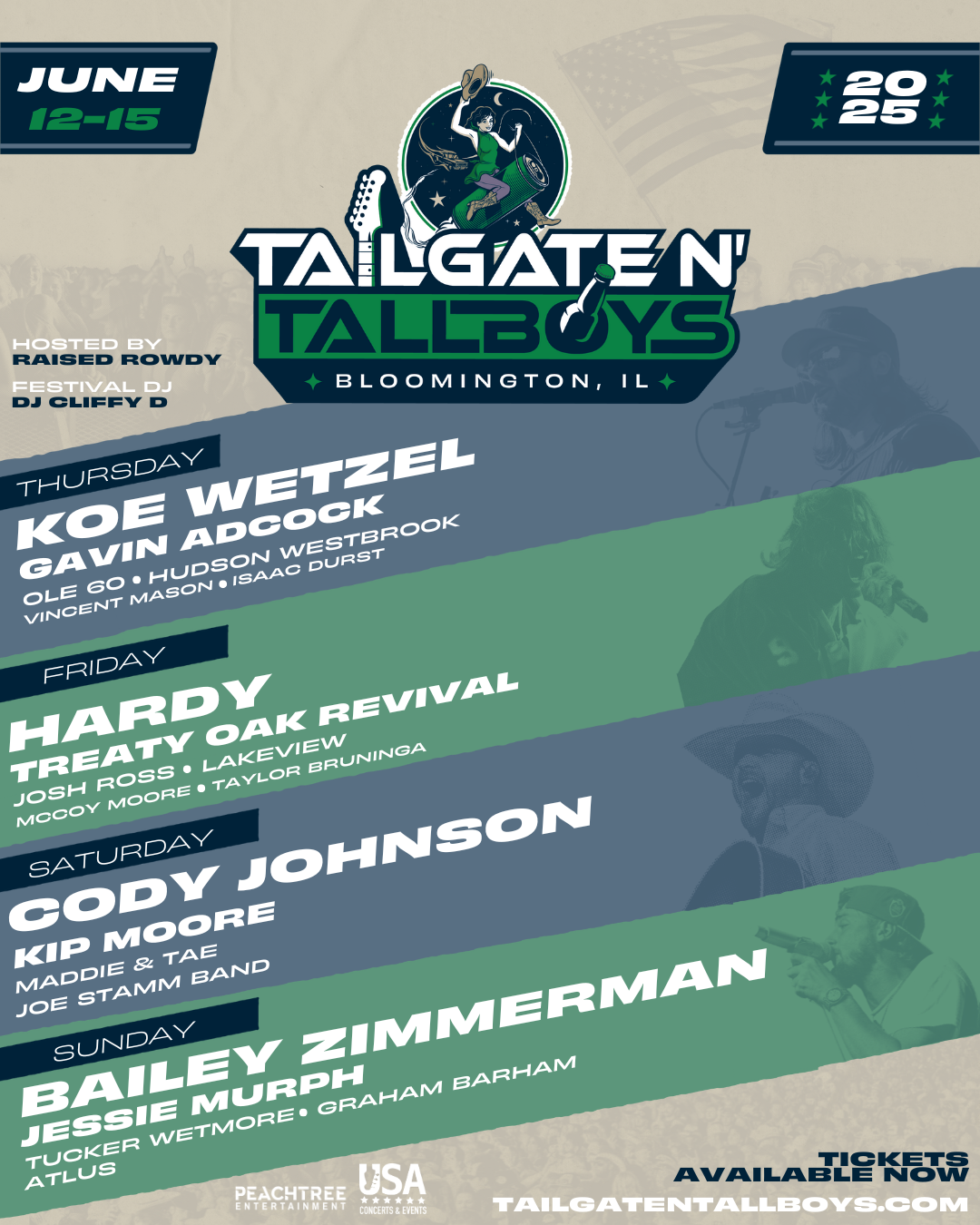 2025 Tailgate N Tallboys Music Festival - 3 Day Pass at Clinton Riverfront, 4 June | Event in Clinton | AllEvents