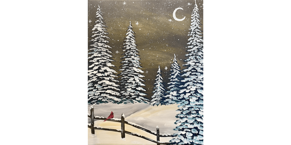 Winter Woods - Paint and Sip in Norfolk | Classpop!™, 1 January | Event in Norfolk | AllEvents