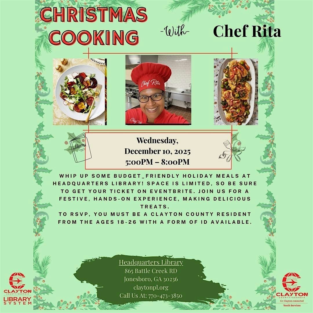 Christmas Cooking with Chef Rita, 10 December | Event in Jonesboro | AllEvents