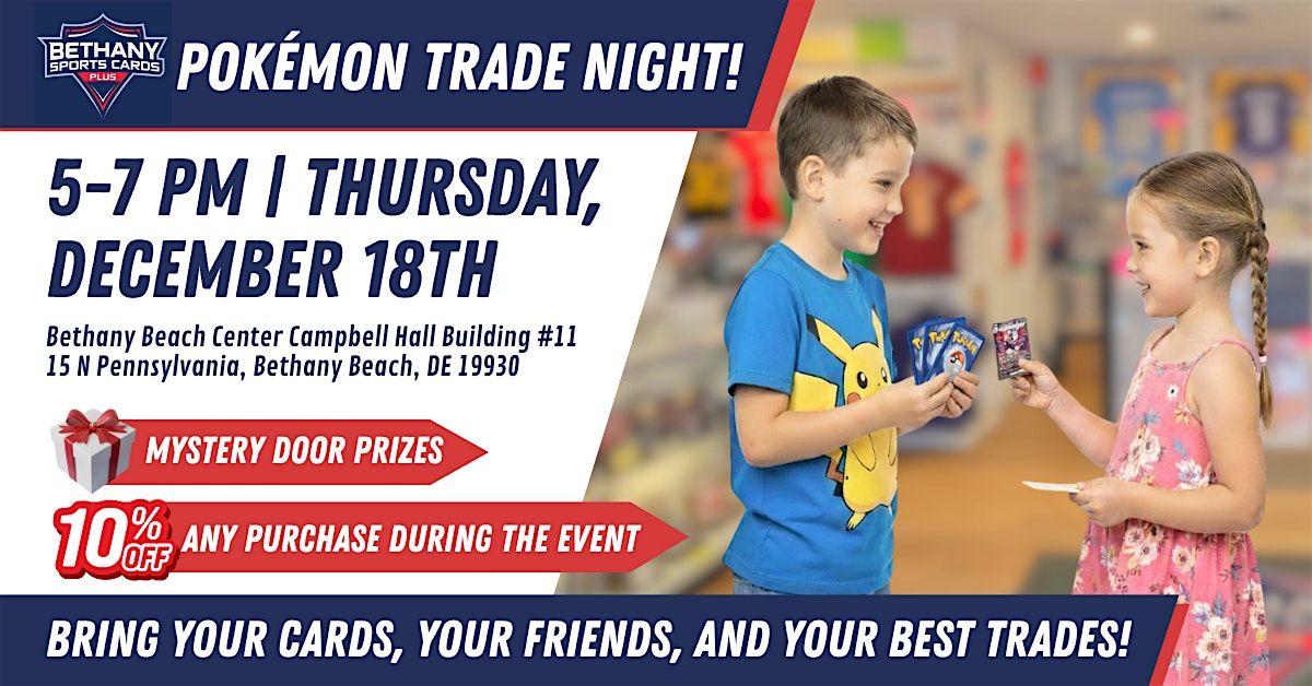 Pokémon Trade Night!, 18 December | Event in Bethany Beach | AllEvents