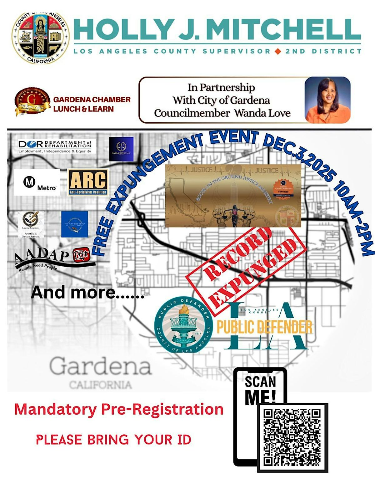 Gardena Chamber Event Series: Expungement Event, 3 December | Event in Gardena | AllEvents
