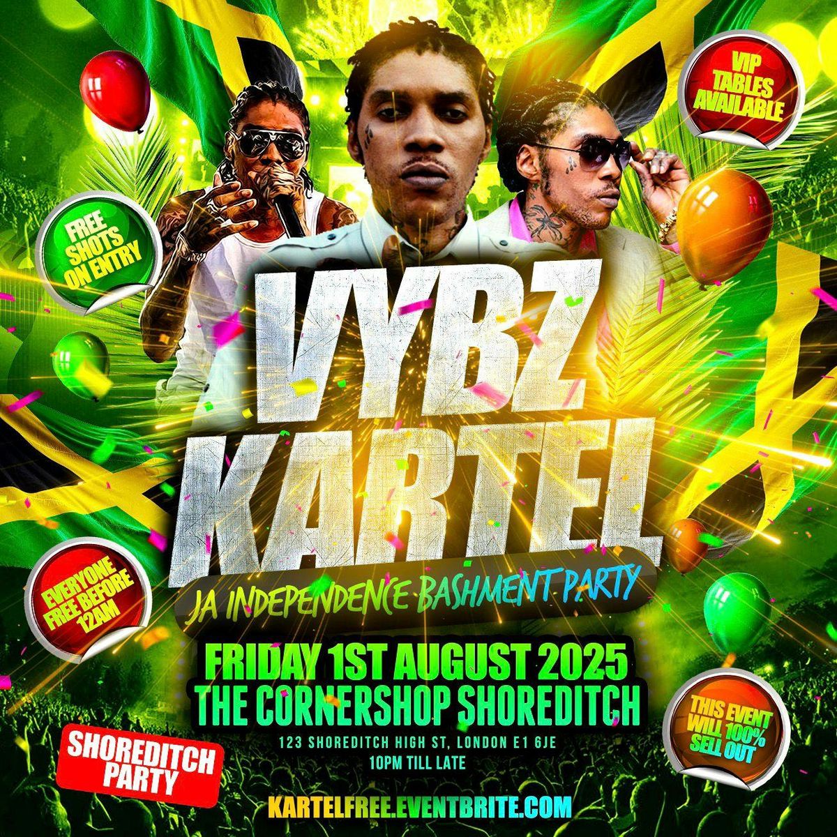 Vybz Kartel - Ja Independence Bashment Party - Everyone Free Before 12AM, 1 August | Event in London | AllEvents