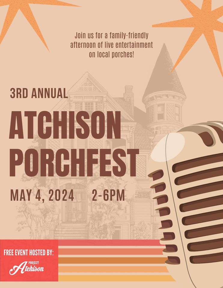 Atchison Porchfest 3rd Annual, 4th Street & Riley Street in Atchison