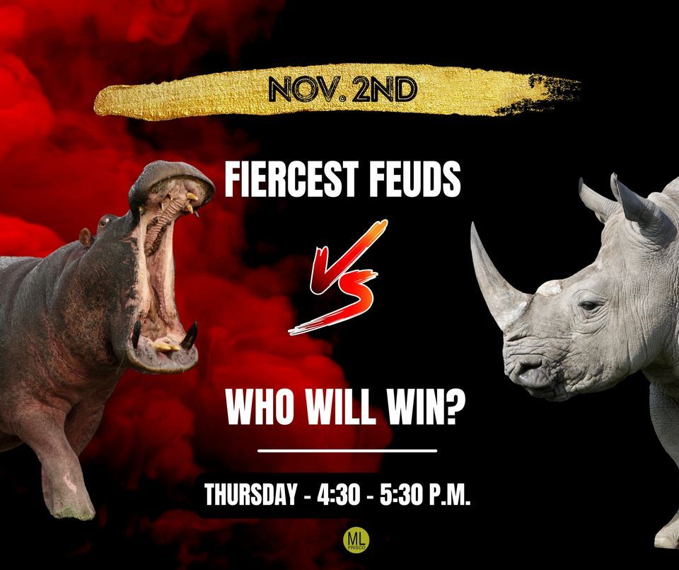 Fiercest Feuds: Who Will Win? Hippo Vs. Rhino, Summit County Libraries