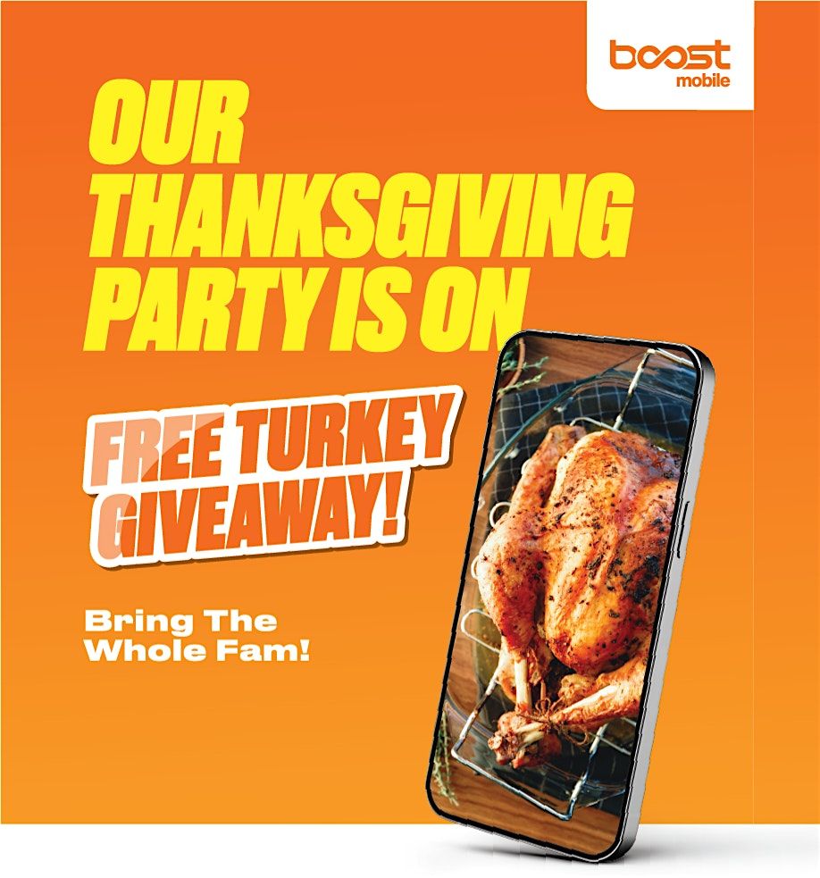 Boost Mobile Thanksgiving event with free turkey voucher | Event in Brooklyn | AllEvents