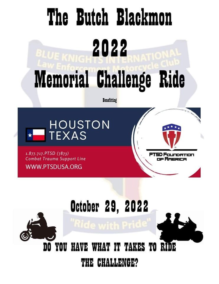 The Butch Bkackmon 2022 Memorial Challenge Ride, Bucee's (I10 Katy Cane Island Parkway Exit