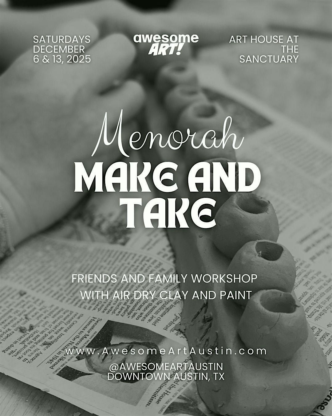 Make A Menorah- Friends and Family Workshop, 6 December | Event in Austin | AllEvents