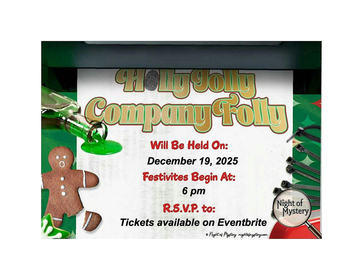 Holly Jolly Company Folly M**der Mystery at The Riverhouse, 19 December | Event in Scott City | AllEvents