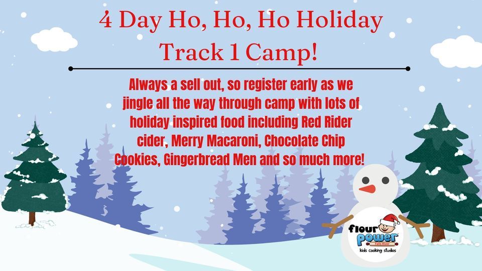 4 Day Track Out 1 Holiday Camp!, Flour Power Kids Cooking Studios Falls River, Raleigh