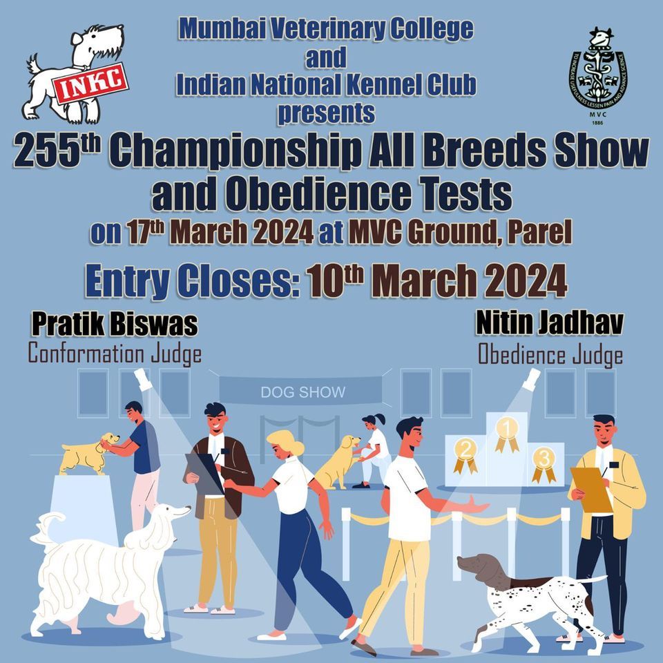 MVC INKC Championship Dog Show, Bombay Veterinary College, Parel