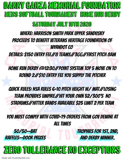 DGMF Mens softball tournament and Home run Derby, at the Harrison Smith