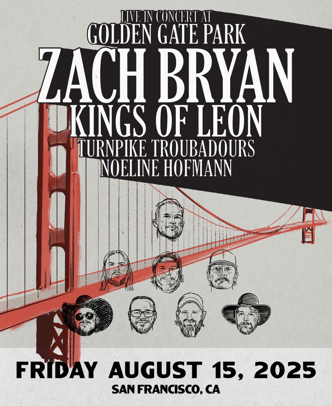 Zach Bryan with Kings of Leon at Golden Gate Park, 15 August | Event in San Francisco | AllEvents