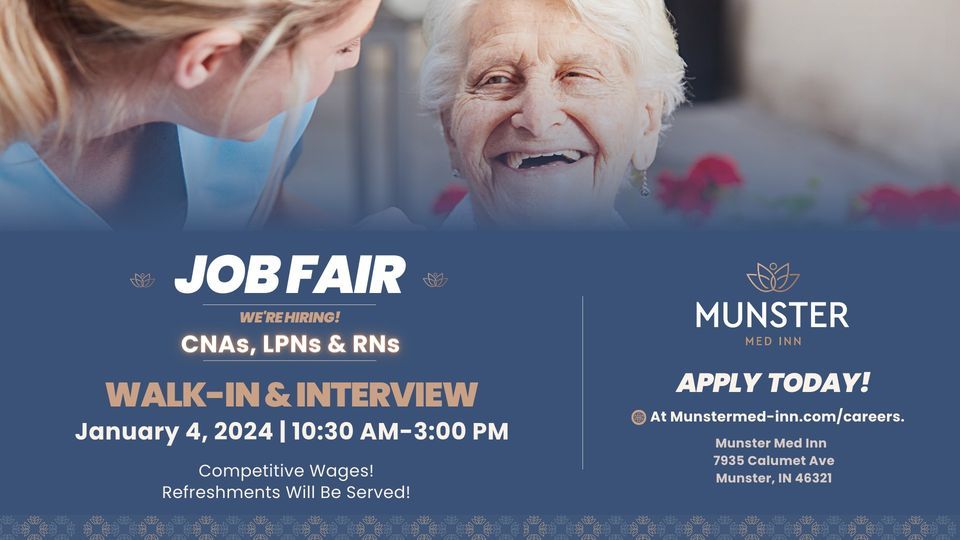 Munster Med Inn Job Fair, Munster MedInn, January 4 2024 AllEvents.in