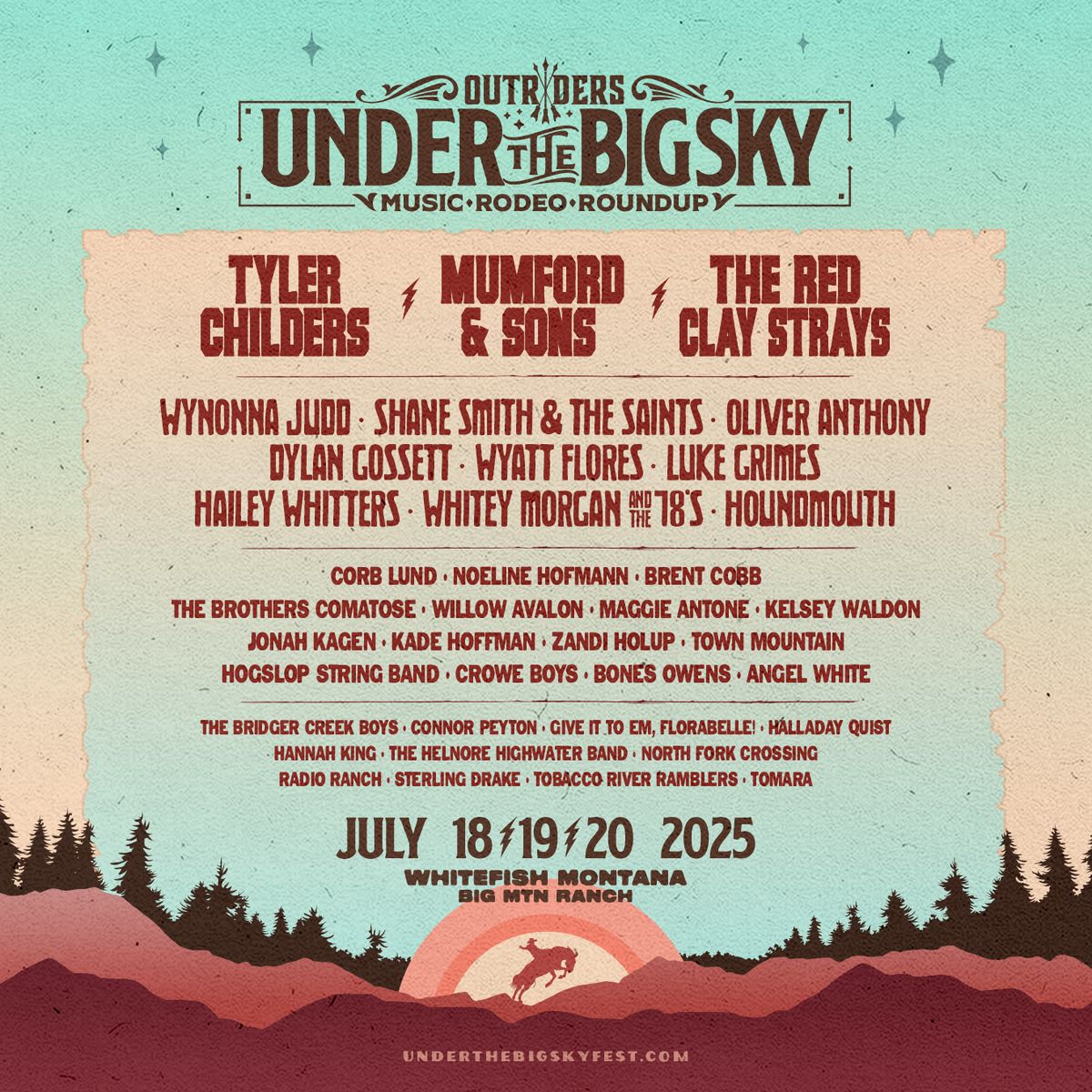 2025 Under the Big Sky Music Festival - 3 Day Pass at Big Mountain Ranch, 18 July | Event in Whitefish | AllEvents