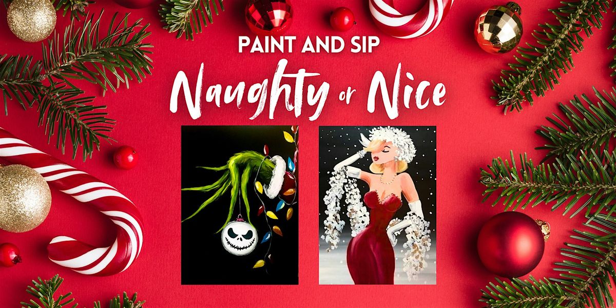 Naughty or Nice Paint and Sip, 18 December | Event in Downey | AllEvents