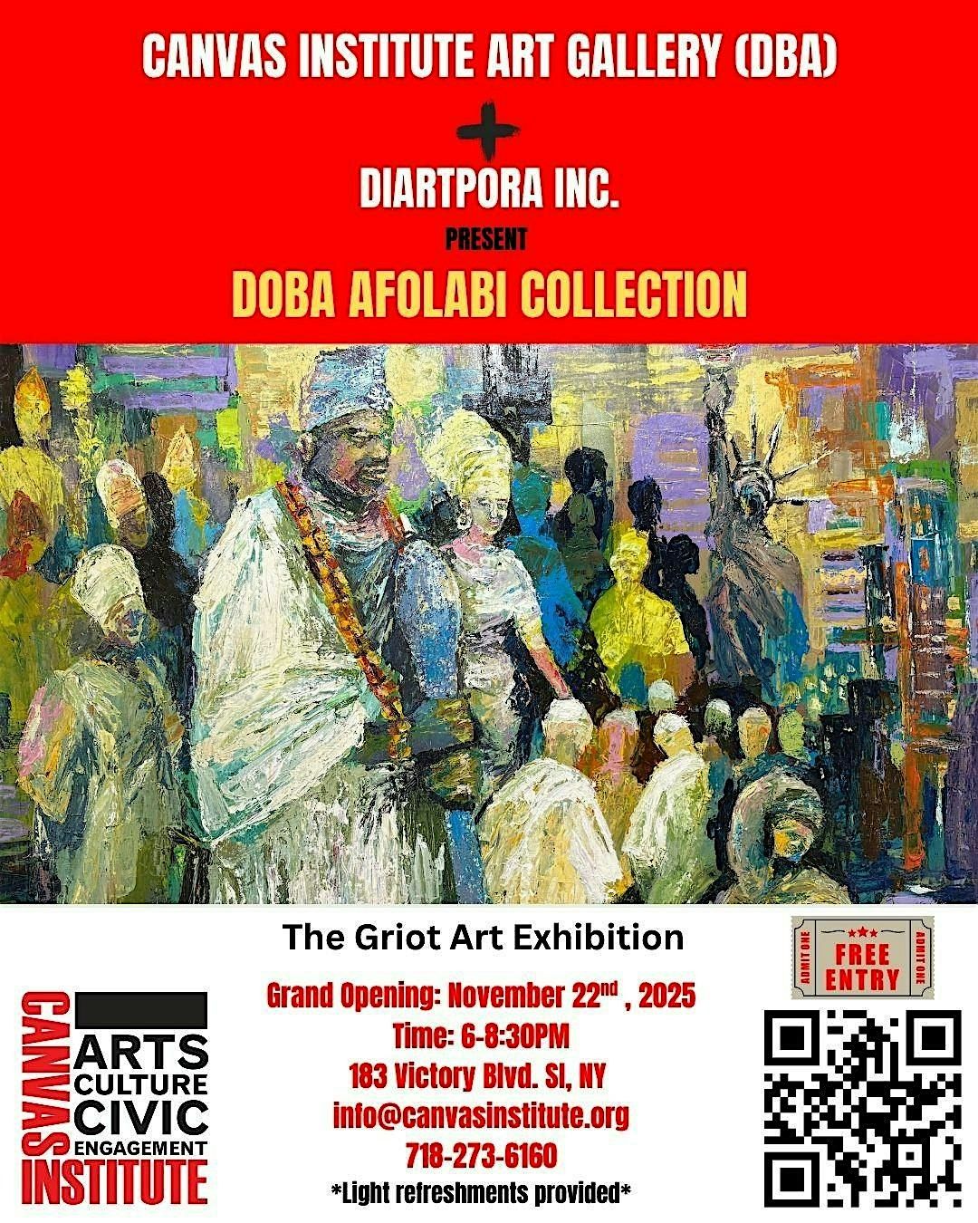 Canvas Institute Presents Doba Afolabi | Event in Staten Island | AllEvents