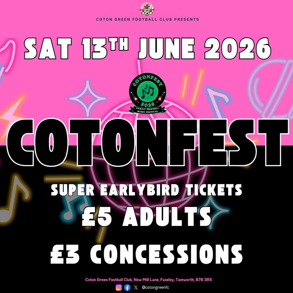 CotonFest 2026, 13 June | Event in Lichfield | AllEvents